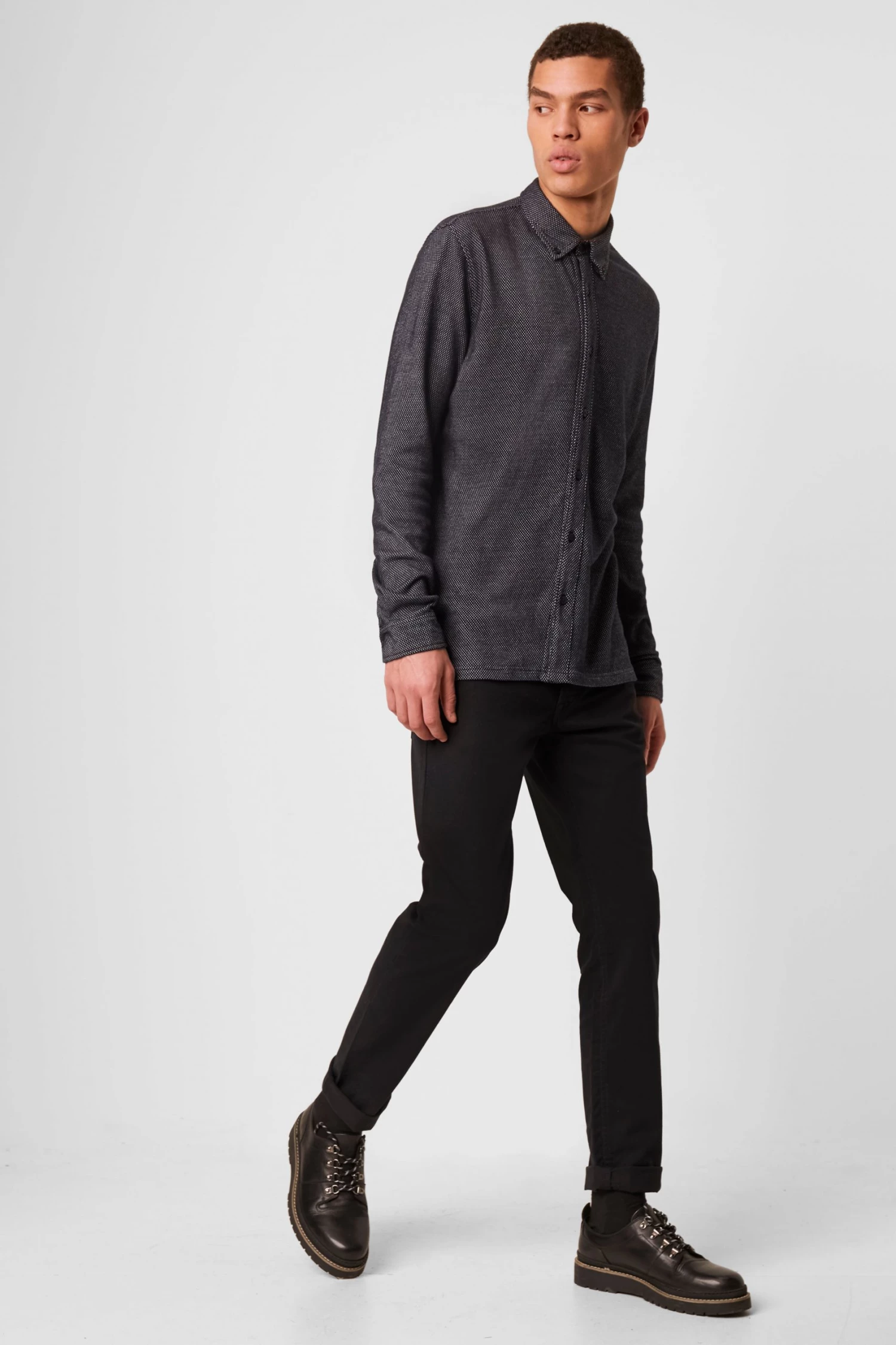 French Connection Sale Dotted Yarn Dye Jersey Shirt 3 French Connection Sale Dotted Yarn Dye Jersey Shirt