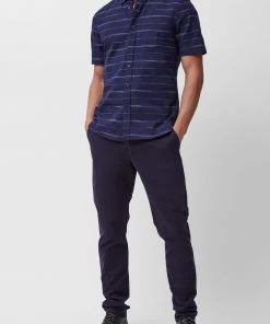 French Connection Horizontal Space Dyed Stripe Shirt Last Chance To Buy