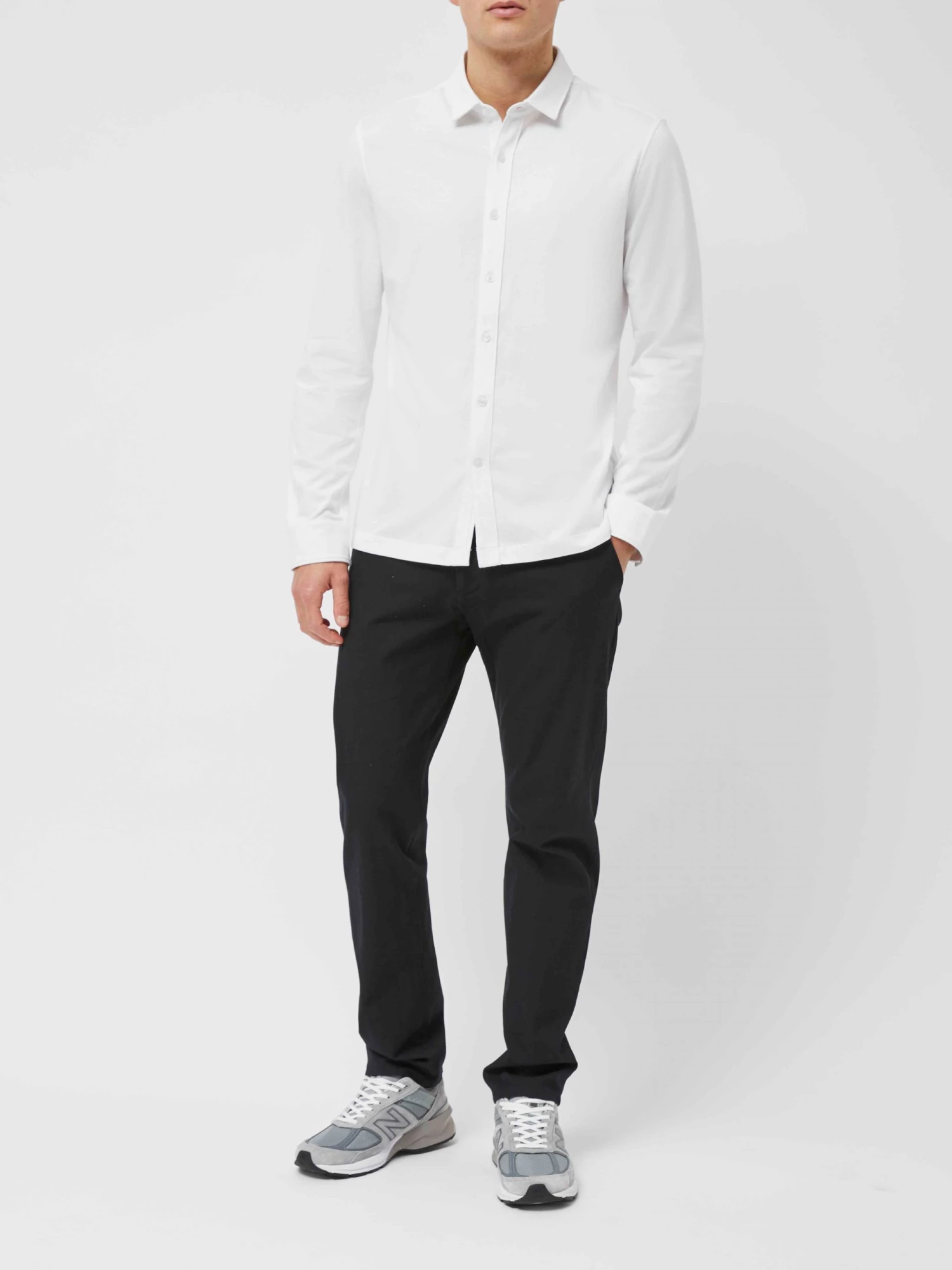 French Connection Sale Contrast-Collar Jersey Shirt 4 French Connection Sale Contrast-Collar Jersey Shirt