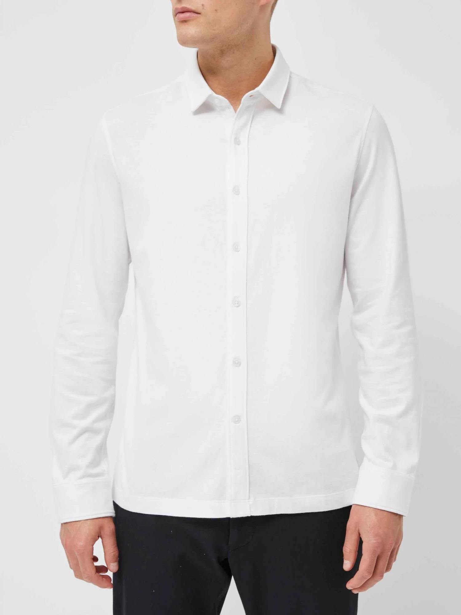 French Connection Sale Contrast-Collar Jersey Shirt 3 French Connection Sale Contrast-Collar Jersey Shirt