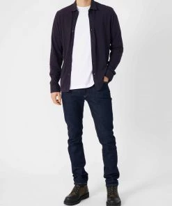 French Connection Contrast-Collar Jersey Shirt