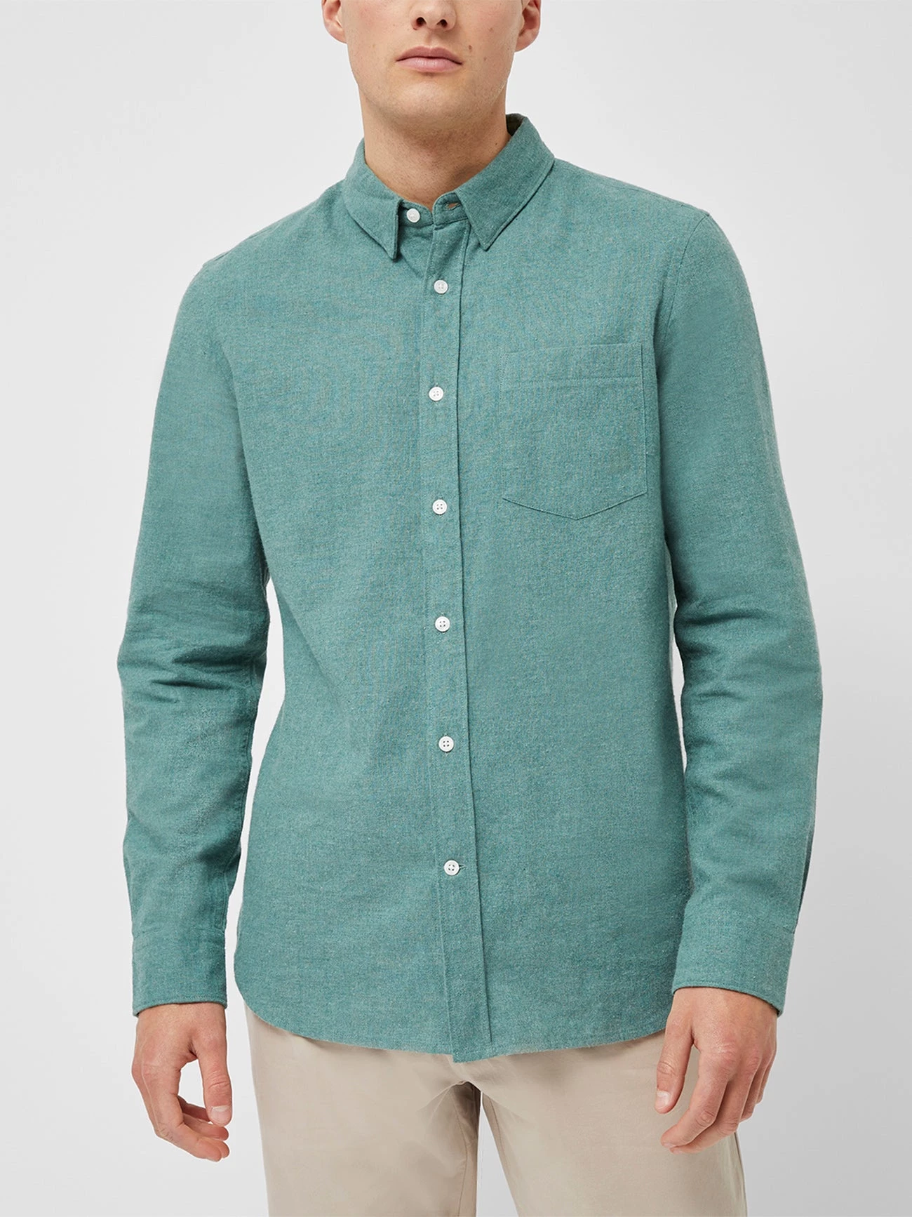 French Connection Melange Flannel Shirt Sale 4 French Connection Melange Flannel Shirt Sale