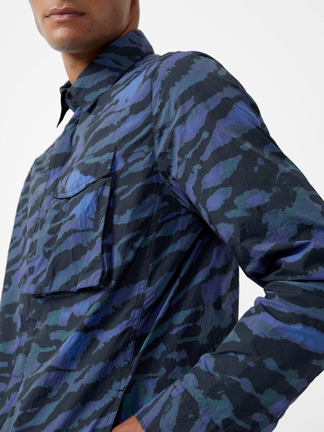 French Connection New In Maree Nylon Shirt 4 French Connection New In Maree Nylon Shirt