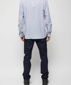 French Connection New In Carron Linen-Blend Striped Shirt