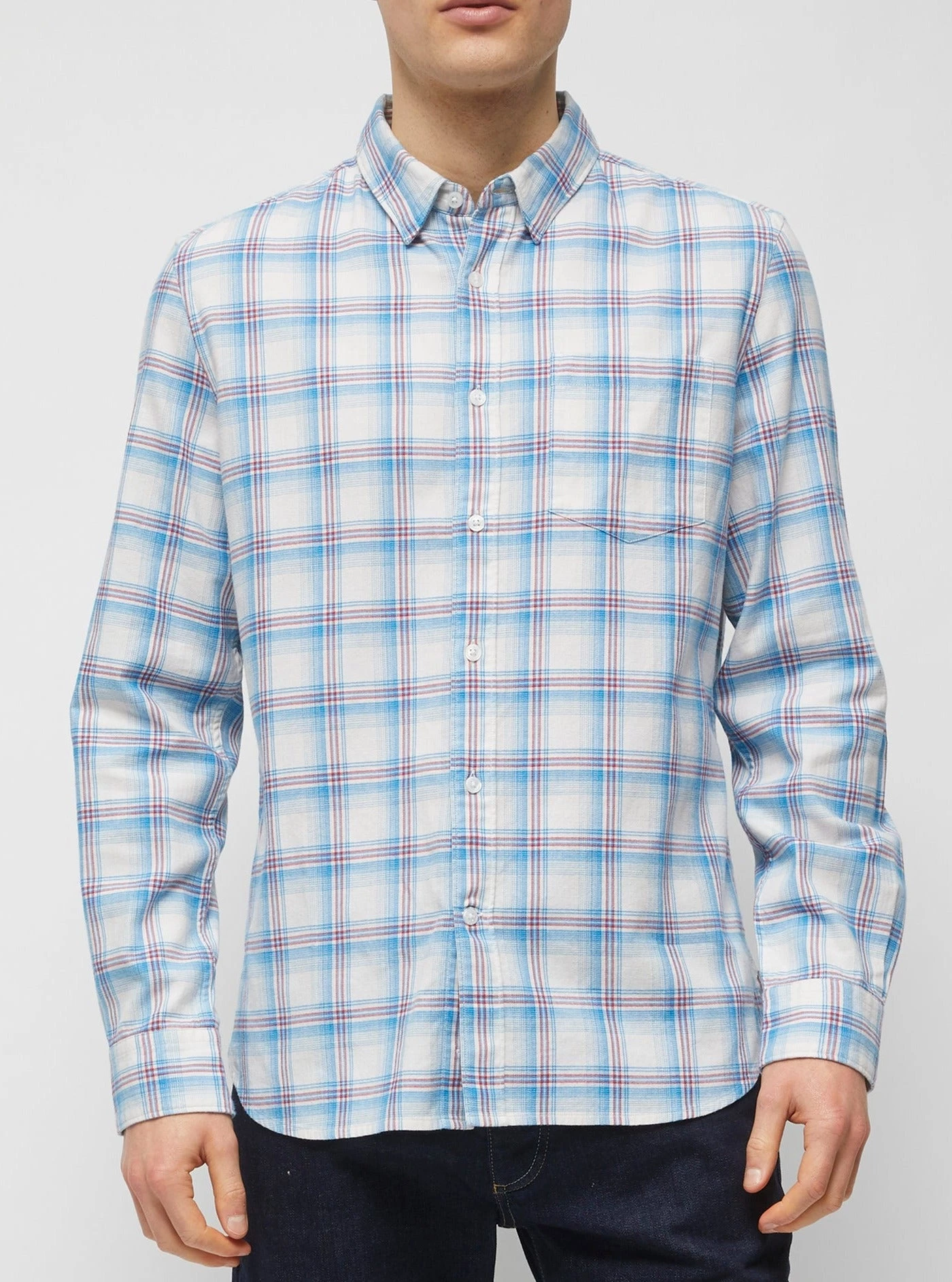 French Connection New In Herringbone Check Shirt 3 French Connection New In Herringbone Check Shirt