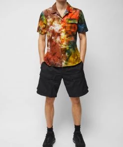 French Connection Multi Tie-Dye Camp Collar Shirt New In