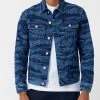 French Connection Laser Etched Denim Jacket