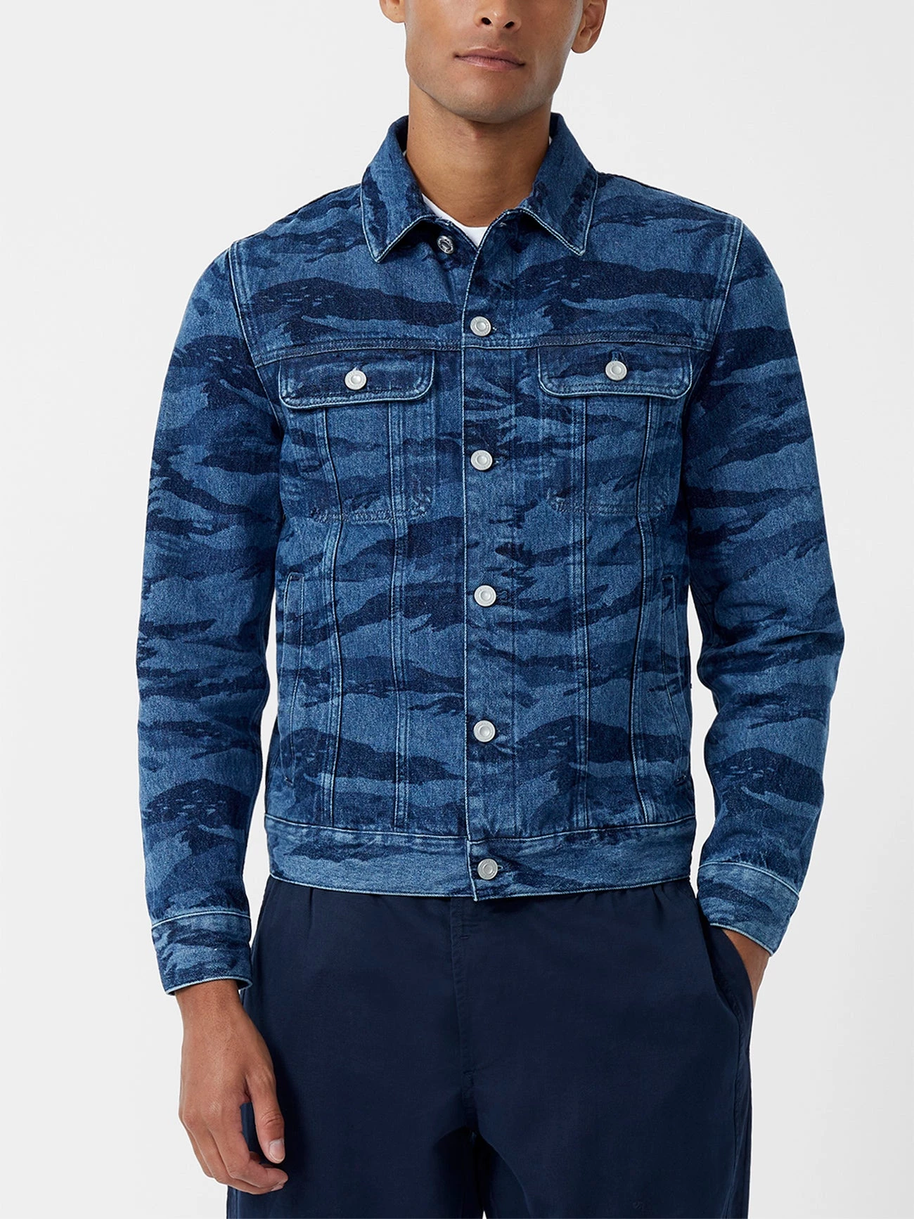 French Connection Laser Etched Denim Jacket 6 French Connection Laser Etched Denim Jacket