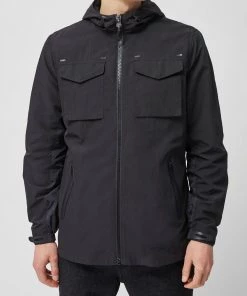 French Connection Nylon Hooded Zip Jacket Last Chance To Buy