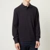 French Connection Sale Popcorn Long Sleeve Jersey Polo Shirt