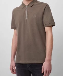 French Connection Zip Up Piqué Polo Shirt T-Shirts & Polo Shirts