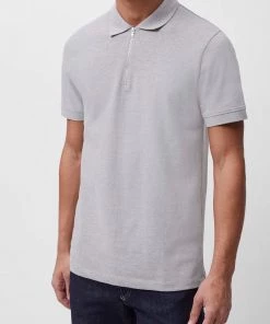 French Connection Zip-Up Piqué Polo Shirt T-Shirts & Polo Shirts