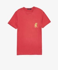 French Connection Chevron Cartoon Pocket T-Shirt