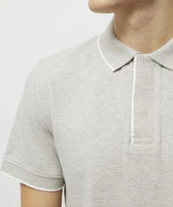 French Connection Concealed Placket Pique Polo Shirt New In