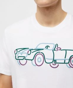 French Connection New In Embroidered Vintage Car T-Shirt