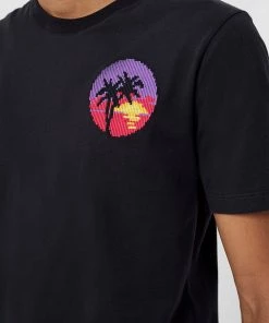French Connection New In Palm Pixel T-Shirt