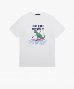 French Connection Paddling T Rex T-Shirt New In