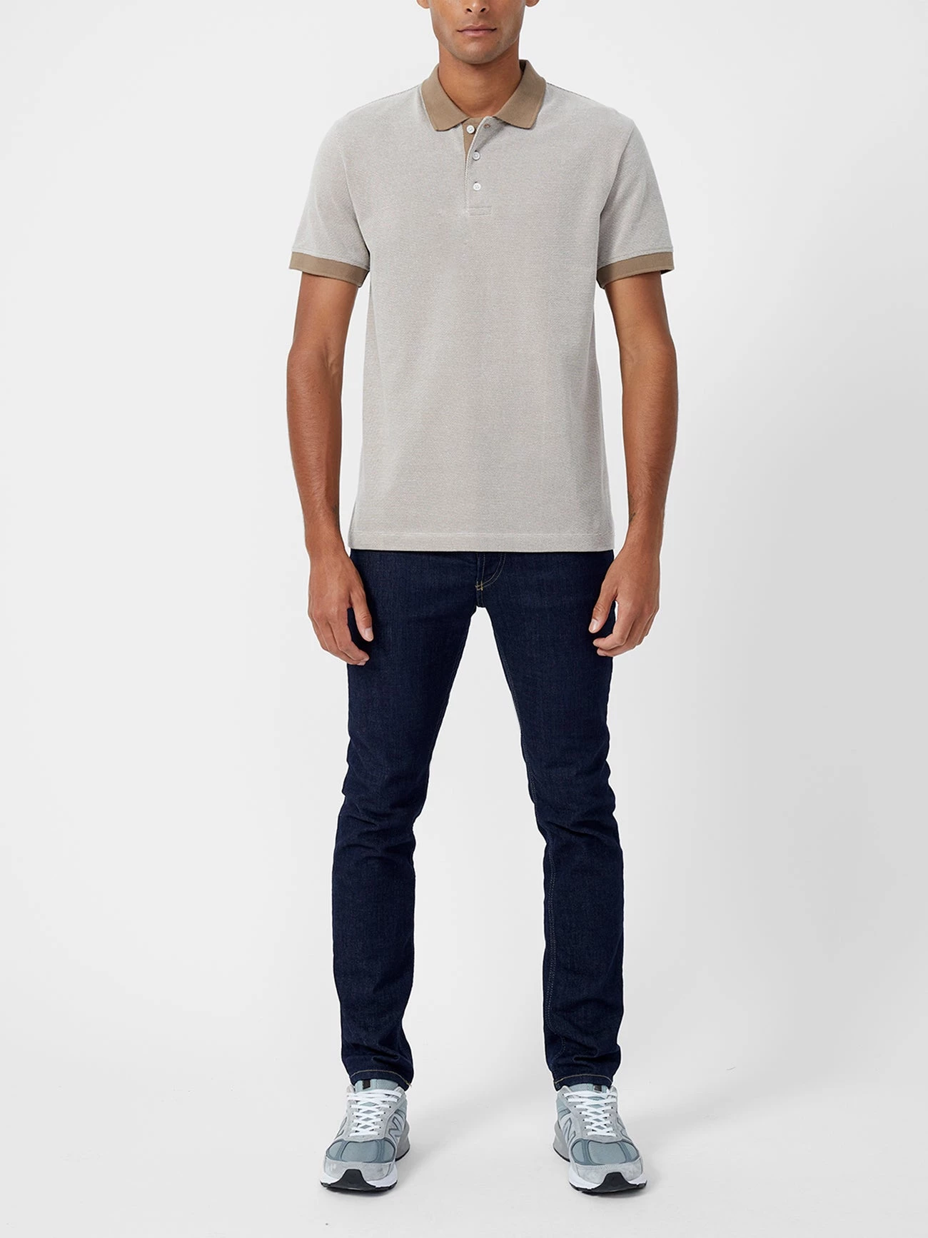 French Connection New In Birdseye Dobby Polo Shirt 6 French Connection New In Birdseye Dobby Polo Shirt