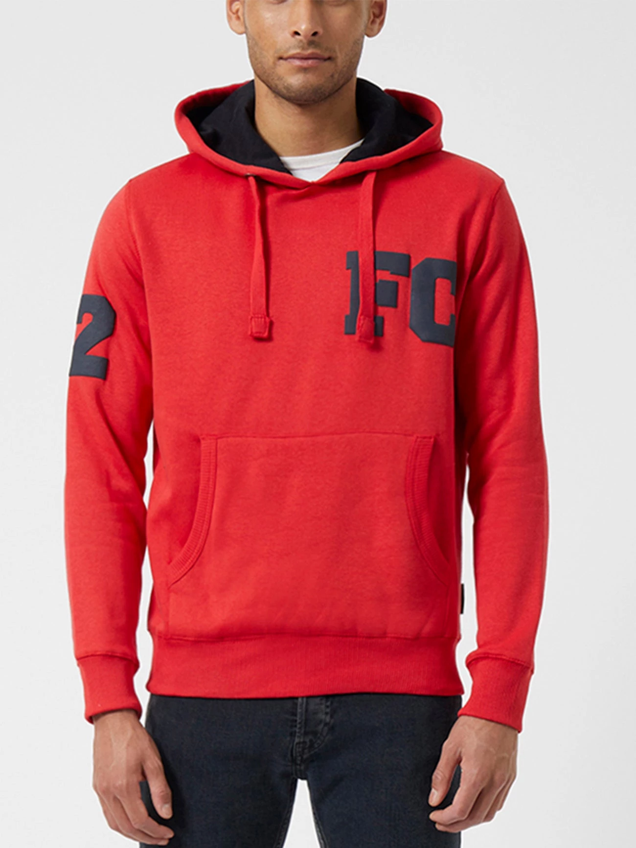 French Connection Overhead Varsity Drawstring Hoodie 3 French Connection Overhead Varsity Drawstring Hoodie