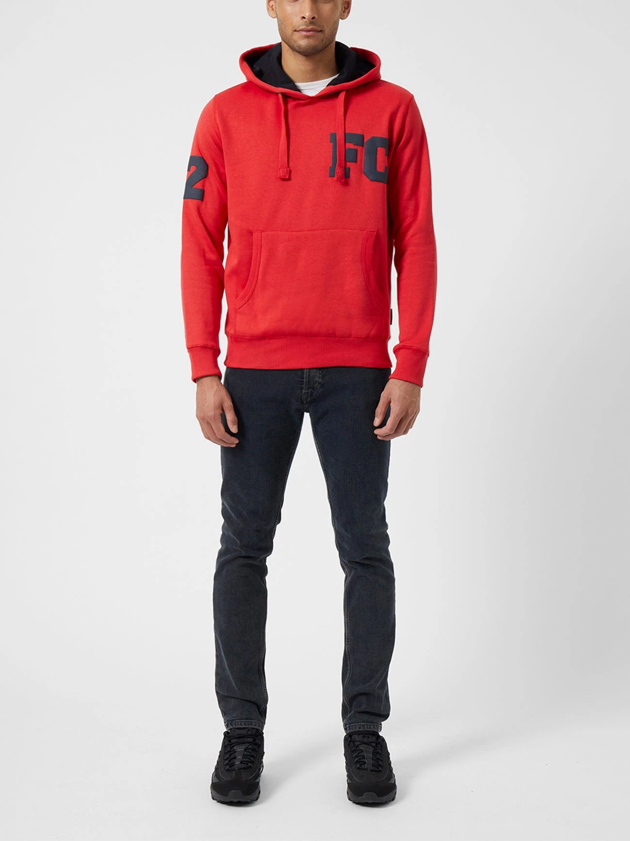 French Connection Overhead Varsity Drawstring Hoodie 4 French Connection Overhead Varsity Drawstring Hoodie