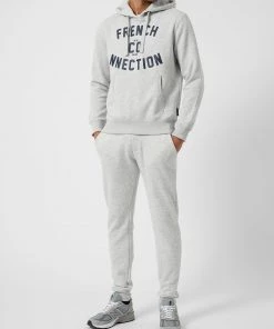 French Connection Overhead Varsity Logo Drawstring Hoodie Sale