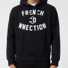 French Connection Sale Overhead Varsity Logo Drawstring Hoodie