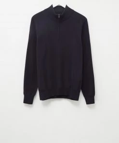 French Connection Jumpers & Cardigans Stretch Cotton Half-Zip Jumper
