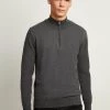 French Connection Stretch Cotton Half-Zip Jumper