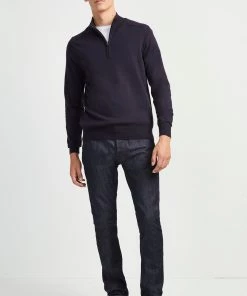 French Connection Jumpers & Cardigans Stretch Cotton Half-Zip Jumper