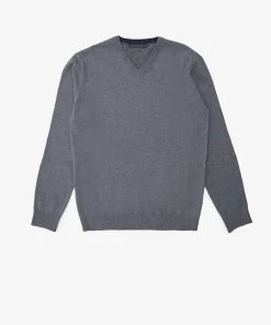French Connection Sale Stretch Cotton V Neck Jumper