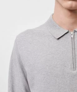French Connection Stretch Cotton Zip Polo Top Jumpers & Cardigans
