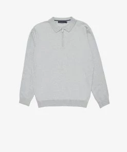 French Connection Stretch Cotton Zip Polo Top Jumpers & Cardigans
