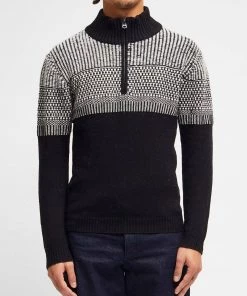 French Connection Sale Graphic Jacquard Half-Zip Jumper