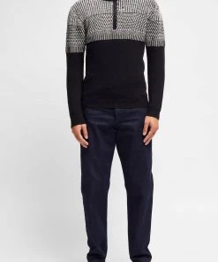 French Connection Sale Graphic Jacquard Half-Zip Jumper