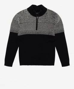 French Connection Sale Graphic Jacquard Half-Zip Jumper