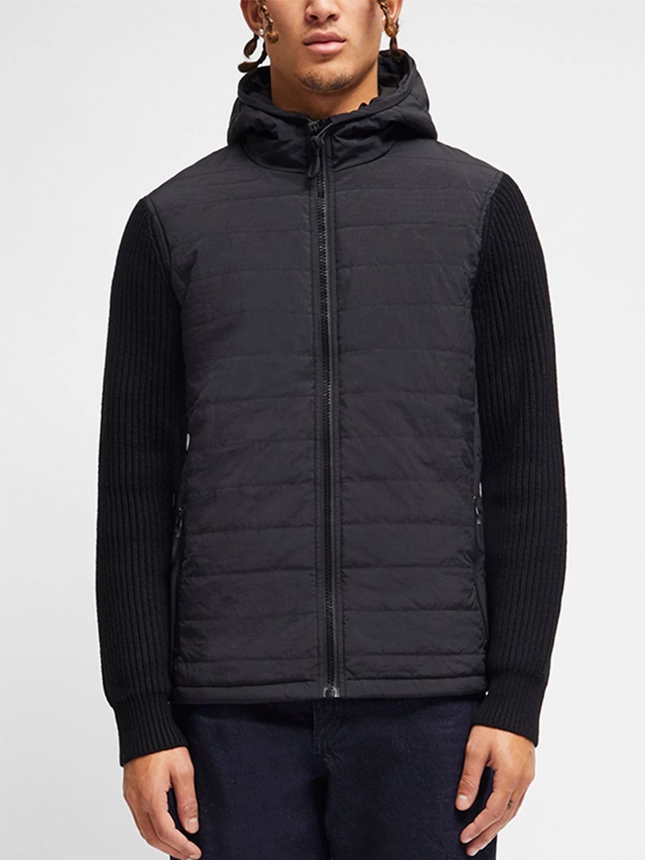 French Connection Nylon Knit Hybrid Jacket Sale 3 French Connection Nylon Knit Hybrid Jacket Sale