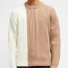 French Connection Cable Rib Colour-Block Jumper