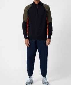 French Connection Colour-Block Hybrid Half-Zip Jacket New In