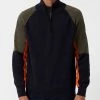 French Connection Colour-Block Hybrid Half-Zip Jacket New In