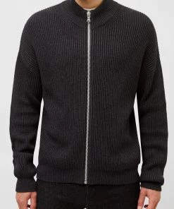 French Connection Rib Knit Zip Through Bomber Trending