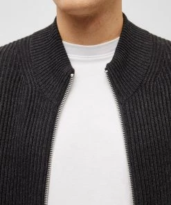 French Connection Rib Knit Zip Through Bomber Trending