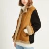 French Connection Louie Sheepskin Patchwork Jacket Coats & Jackets
