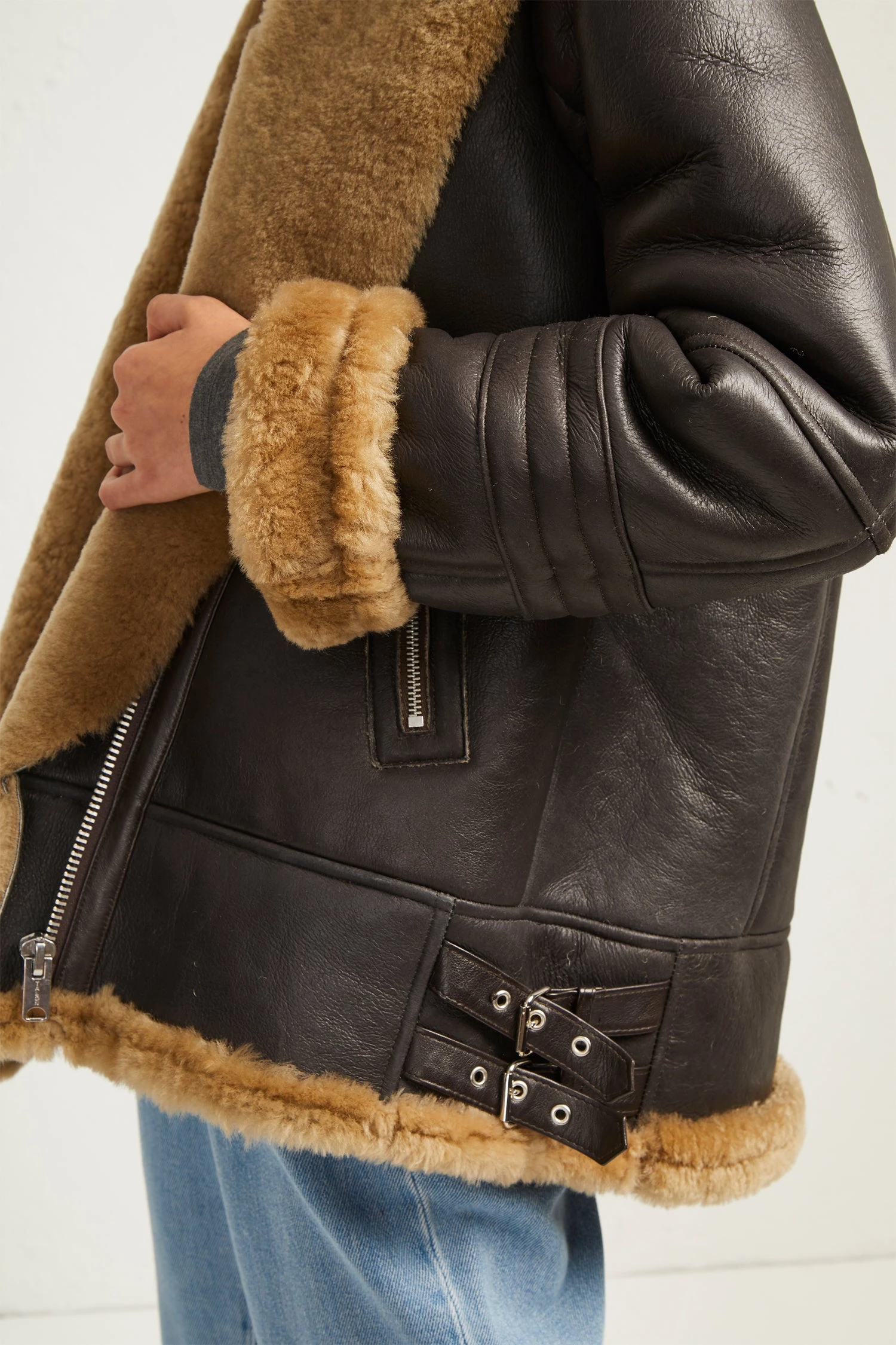 French Connection Night Toscana Shearling Jacket Coats & Jackets 5 French Connection Night Toscana Shearling Jacket Coats & Jackets