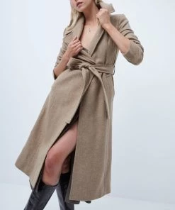 French Connection Balia Tweed Belted Coat