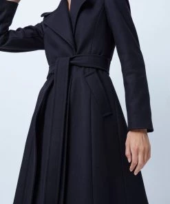 French Connection Sale Amalia Faux Fur Detachable Collar Coat