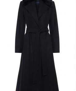 French Connection Sale Amalia Faux Fur Detachable Collar Coat