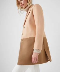 French Connection Sale Fava Platform Felt Coat