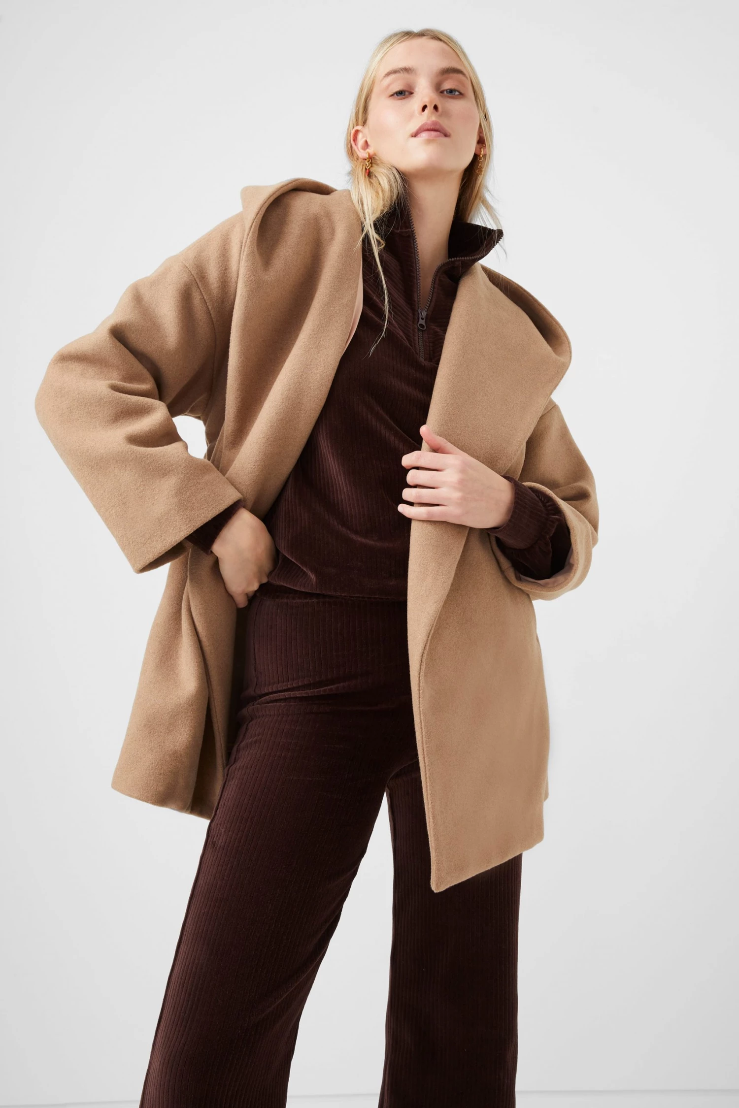 French Connection Favan Hooded Coat Coats & Jackets 5 French Connection Favan Hooded Coat Coats & Jackets