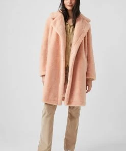 French Connection Buona Faux Fur Long Coat Sale