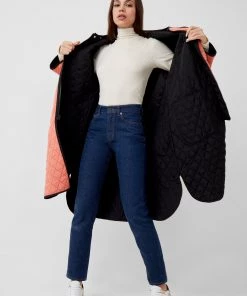 French Connection Aris Quilt Reversible Coat